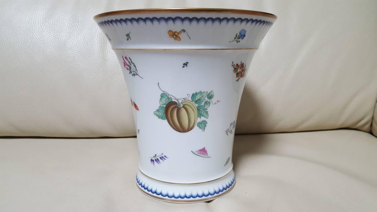 【展示品】★Richard Ginori★イタリアンフルーツ チューバ型ベース 展示品】☆Richard Ginori☆イタリアンフルーツ チューバ型ベース